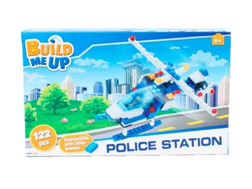 MIKRO TRADING - BuildMeUP építőkészletek - Police station 122db dobozan