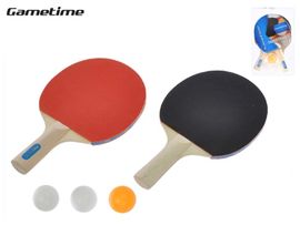 MIKRO TRADING - Gametime asztalitenisz ütő készlet fa 25cm 2db + labdák 3db buborékcsomagolásban