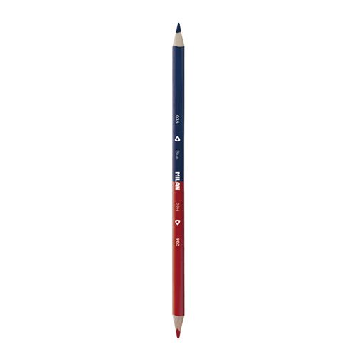 MILAN - ceruza kétoldalas MILAN, háromszögletű piros-kék