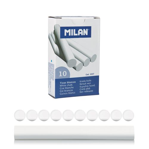 MILAN - Kréta kerek fehér 10 db csökkentett porral