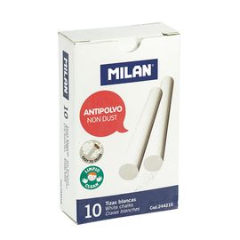 MILAN - Kréta kerek fehér pormentes 10 db