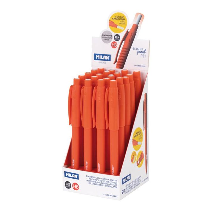 MILAN - Mikro ceruza / szalagos toll MILAN PL1 Touch HB/0,5 mm - narancssárga