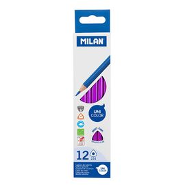 MILAN - Ergo Grip zsírkréták háromszög alakú 12 db, Purple