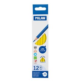 MILAN - Ergo Grip háromszög alakú zsírkréta 12 db, Tropical Yellow