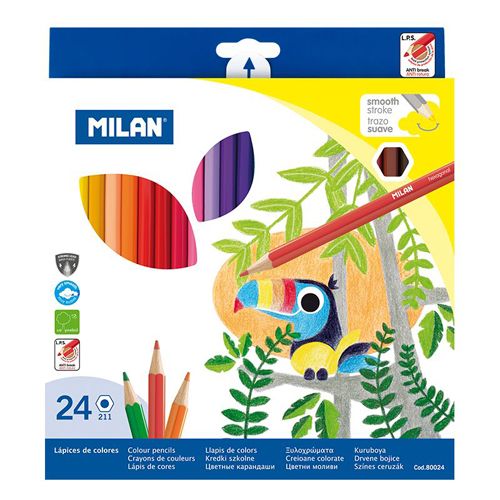 MILAN - Hatszögletű zsírkréta 24 db
