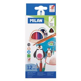 MILAN - Háromszögletű zsírkréta 12 db