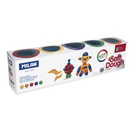 MILAN - Plasztilin Soft Dough csillámos színek - 5 darabos készlet