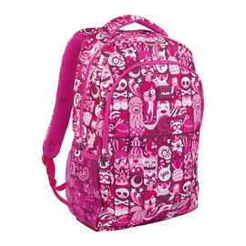 MILAN - Iskolai hátizsák 2 cipzárral Hey Girl rózsaszín 21l