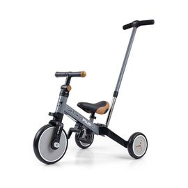 MILLY MALLY - Gyerek háromkerekű bicikli 4az1-ben Optimus Plus tolókarral grey