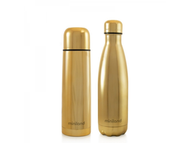 MINILAND - Termosz és termoszos palack szett DeLuxe gold