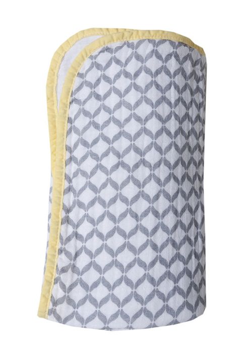 MOTHERHOOD - Pamut muszlin takaró kétrétegű Pre-Washed Grey Classics 95x110 cm