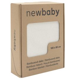 NEW BABY - Bambusz kötött takaró 100x80 cm cream