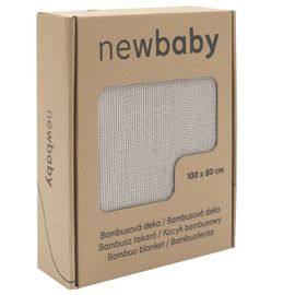 NEW BABY - Bambusz kötött takaró 100x80 cm light grey