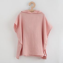 NEW BABY - Gyermek muszlin poncsó Feeling rózsaszín 35 cm