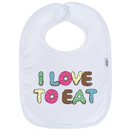 NEW BABY - Gyerek előke I LOVE TO EAT
