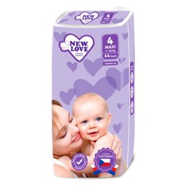 NEW LOVE - Gyermek eldobható pelenka New Love Premium comfort 4 MAXI 7-18 kg 44 db