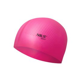 NILS - Szilikon sapka Aqua NQC Dots sötét rózsaszínű