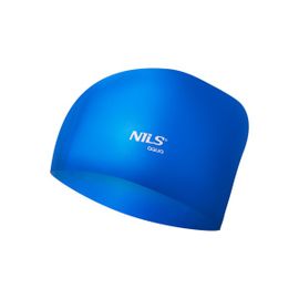 NILS - Szilikon sapka hosszú hajra Aqua NQC LH kék