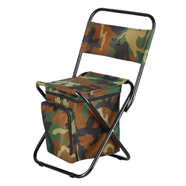 NILS - Összecsukható szék tárolóval NILS Camp NC3012 terepszínű