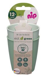 NIP - GREEN vonalas csésze, 2db, zöld/világoszöld