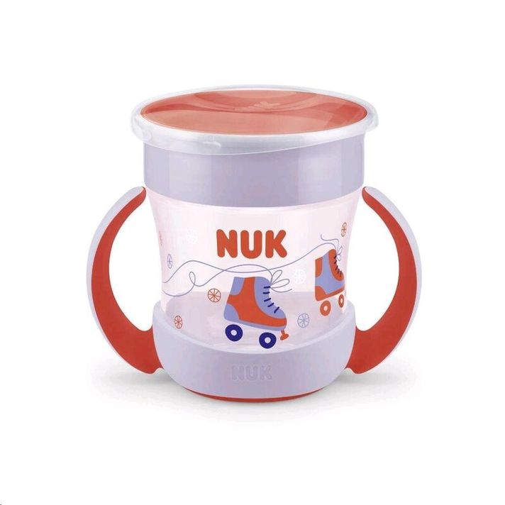 NUK - Bájos itató pohár Mini Magic 360° fedéllel piros