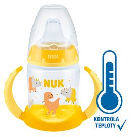 NUK - FC Palack cumisüveg 150 ml sárga, hőmérséklet-szabályozással