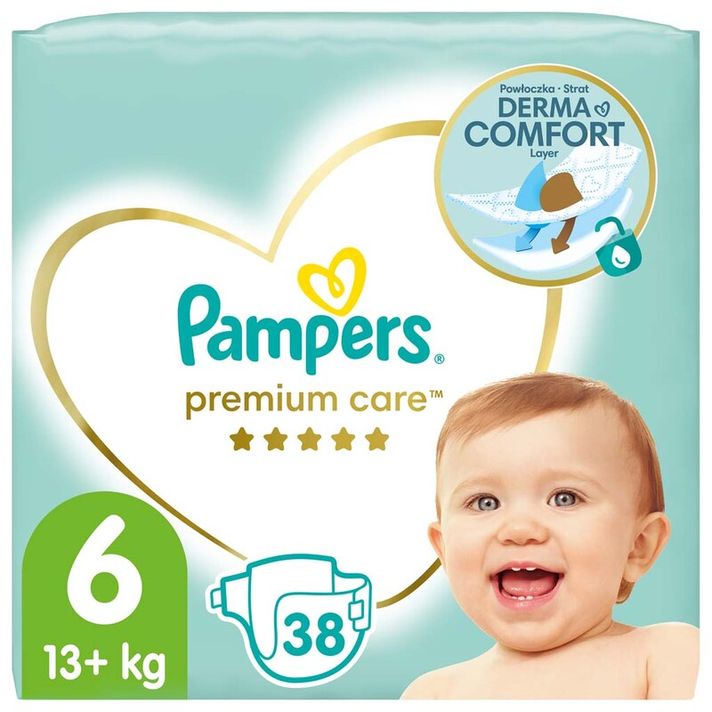 PAMPERS - Premium Care Egyszer használatos pelenkák 6 (13 kg+) 38 db