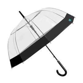 PERLETTI - Női automata esernyő BLACK BORDER átlátszó, 26273