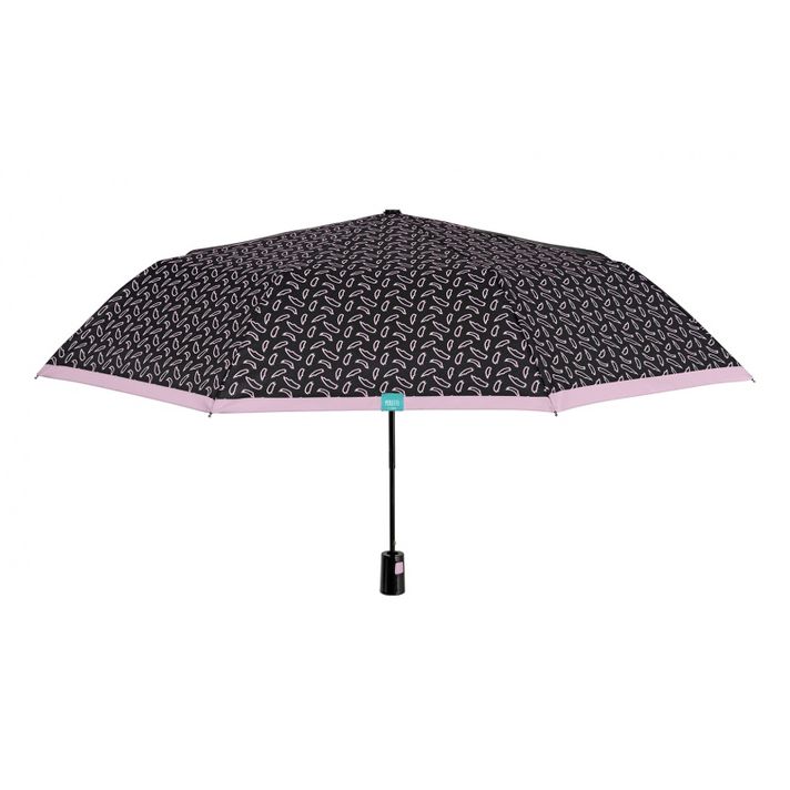 PERLETTI - Összecsukható automata esernyő RosaNero / csíkos, 26186