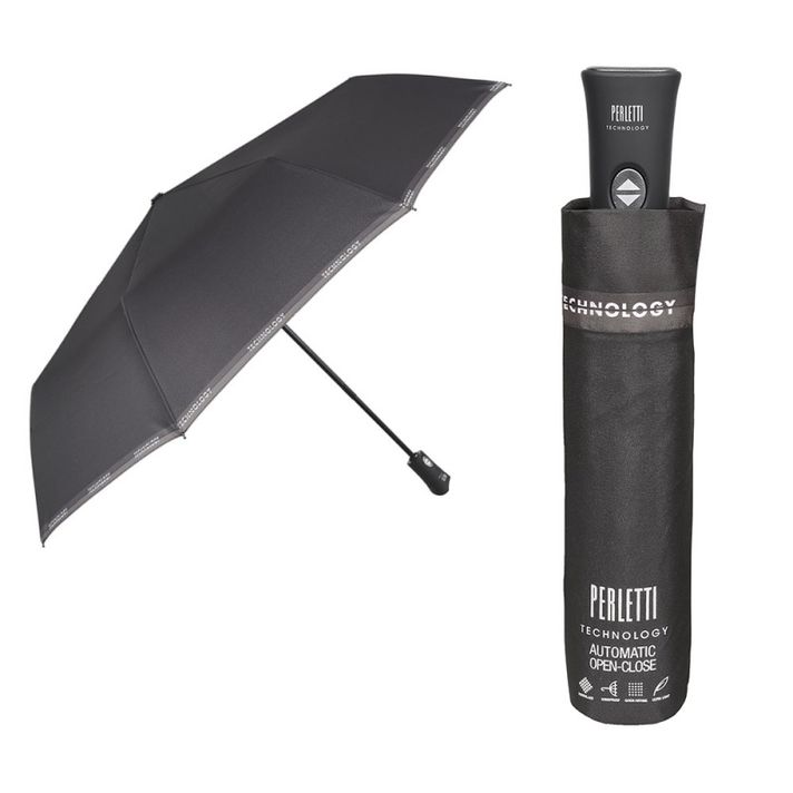 PERLETTI - Technology, Automata összecsukható esernyő Bordo / sötétkék, 21765