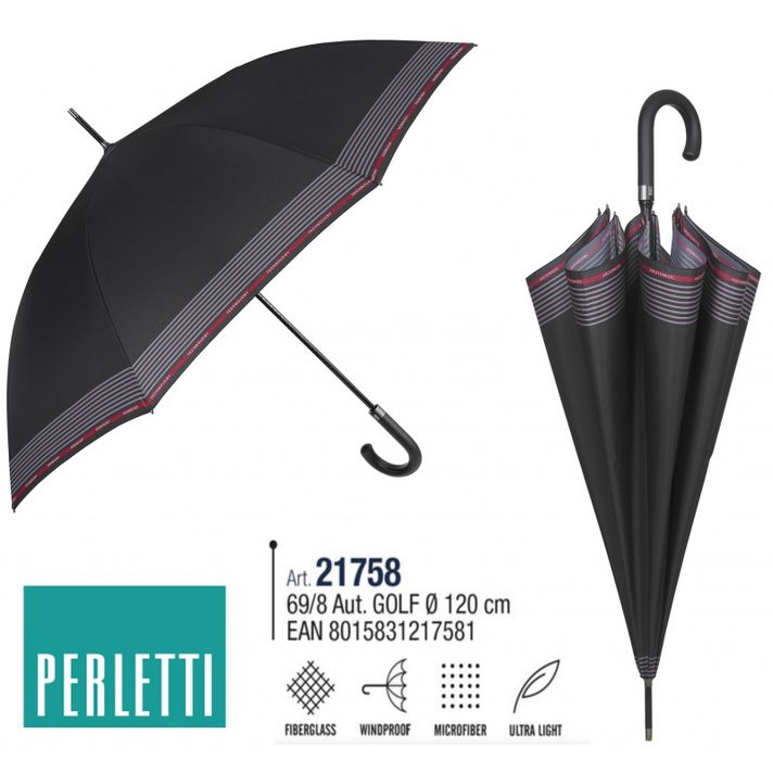 PERLETTI - Technology, Férfi bot esernyő / kék, 21758