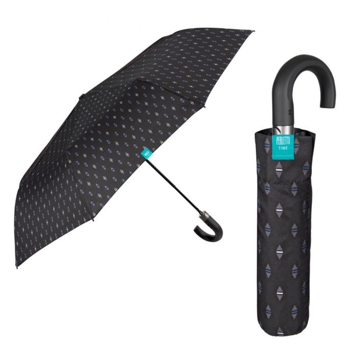PERLETTI - TIME Férfi automata összecsukható esernyő Geometrico, 26287