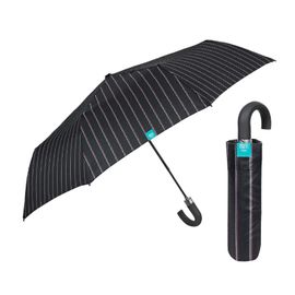 PERLETTI - Time, Férfi automata összecsukható esernyő Gessato / szürke, 26346