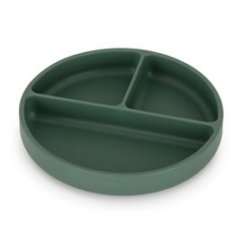 PETITE&MARS - Szilikon tányér, kerek, elválasztó Take&Match Misty Green 6hónap+