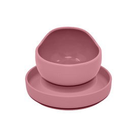 PETITE&MARS - Szilikon étkezőgarnitúra TAKE&MATCH 2 tányér + tál Dusty Pink 6m+