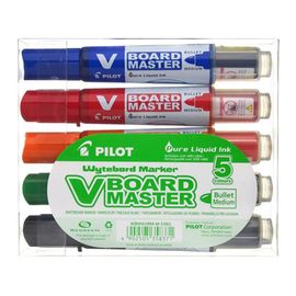 PILOT - Fehér tábla filctoll, 2,3 mm, kúpos, "V-Board Master", 5 db-os készlet