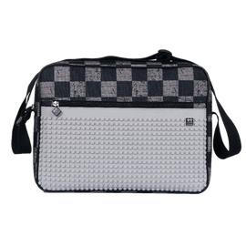 PIXIE CREW - Messenger táska, printed grey/grey