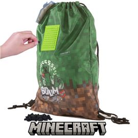 PIXIE CREW - Zsinóros táska, Minecraft GREEN/BROWN