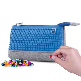 PIXIE CREW - Nagy táska 1 cipzárral, GREY/BLUE
