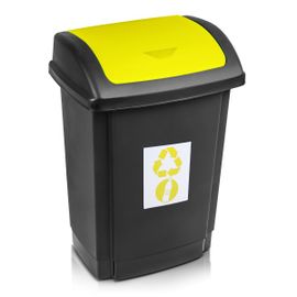 PLAST TEAM - Újrahasznosított hulladékgyűjtő 25l sárga