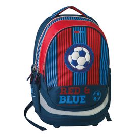 PLAY BAG - Iskolai hátizsák Seven Sazio, Red&Blue Football, piros-kék foci