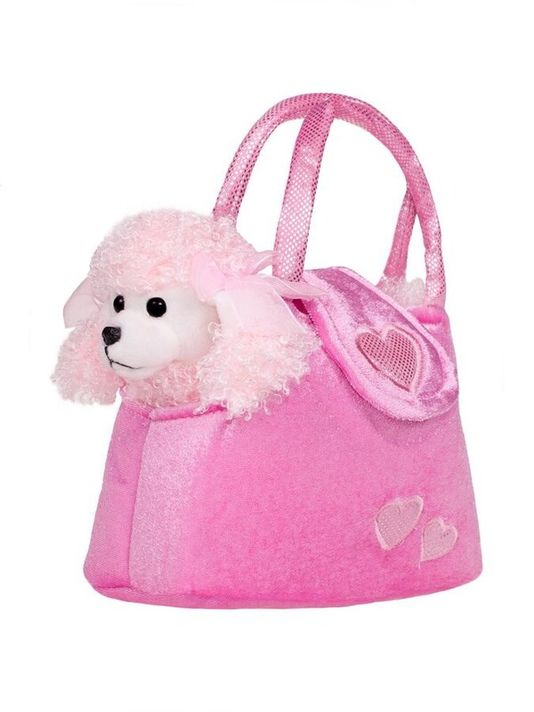 PLAYTO - Gyermek plüss játék PlayTo kutyus táskába rózsaszín