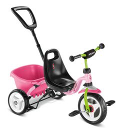 PUKY - Gyermek tricikli Ceety rúddal - rózsaszín / kivi