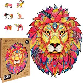 PUZZLER - Fa színes puzzle - Titokzatos oroszlán