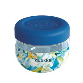 QUOKKA - Bubble, Műanyag élelmiszer tartály BLUE PEONIES, 500ml, 40124