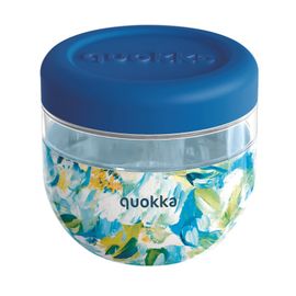 QUOKKA - Bubble, Műanyag élelmiszer tartály BLUE PEONIES, 770ml, 40134