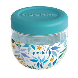 QUOKKA - Bubble, Műanyag élelmiszer tartály WATERCOLOR LEAVES, 770ml, 40136