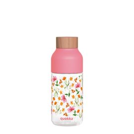 QUOKKA - Ice, műanyag palack, PINK FLOWERS, 570ml, 06997