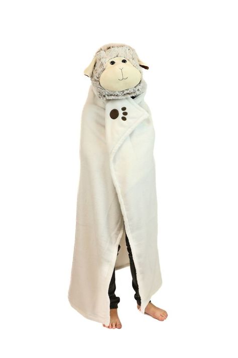 COZY NOXXIEZ - BL805-2 Juh - meleg kapucnis takaró állatos és mancsos zsebekkel