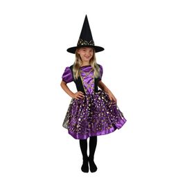 RAPPA - Gyermek boszorkány jelmez lila-fekete (M) e-csomagolás